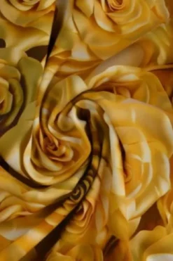 Viscose - Golden Roses