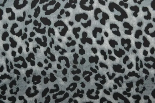 Viscose - Leopard on Grey