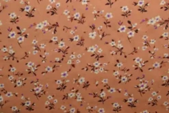 Viscose - Lovely Flower on Salmon