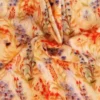 Viscose - Real Flower Flatlay on Soft Pink/Orange