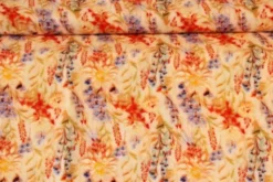 Viscose - Real Flower Flatlay on Soft Pink/Orange