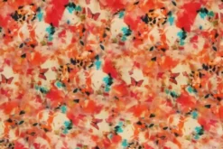 Viscose - Red/White/Blue Aquarel Art and Butterflies