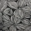 Viscose - Striped Flowers - Black/White