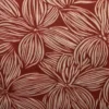 Viscose - Striped Flowers - Brique/White