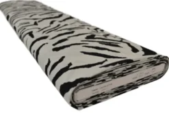 Viscose - Tiger Stripes on White