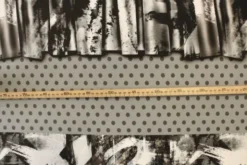 Viscose Tricot - Fantasy and Dots Grey/Black/White