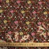 Viscose Tricot - Tiny and Big Flowers on Dark Taupe