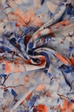 Viscose - Watercolor Flowers - Cool Spring