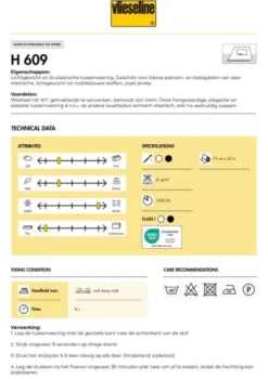 Vlieseline - H609 Bi-Stretch Wit - 1 meter