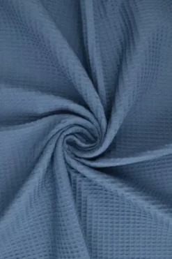 Wafelkatoen - Staal Blauw 138