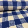 Wol - Blokruit -Blauw / Wit