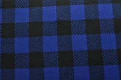 Wol - Blokruit -Blauw / Zwart