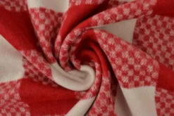 Wol - Blokruit -Rood / Wit