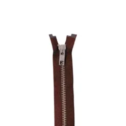 YKK Metalen Rits - Dubbel Deelbaar - 570 - Brown/Silver - 60cm