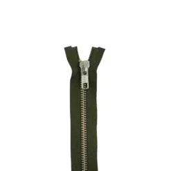YKK Metalen Rits - Dubbel Deelbaar - Army Green/Silver - 85cm